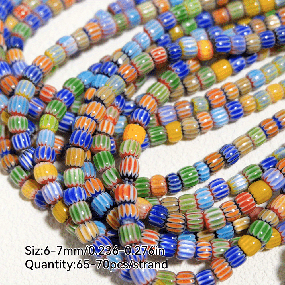 Vintage Oval Glass Beads Mixed Lot 8x12mm DIY Jewelry Making Accessories